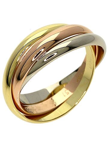 Cartier Cartier Trinity SM #51 Ring, 18K Yellow Gold/18KWG, Women's, CARTIER (view 2)