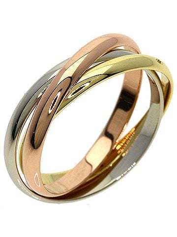 Cartier Cartier Trinity SM #58 Ring, 18K Yellow Gold/18KWG, Women's, CARTIER (view 2)