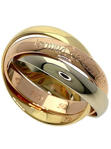 Cartier Cartier Trinity #50 Ring, 18K Yellow Gold/18KWG, Women's, CARTIER (view 1)