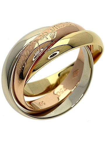 Cartier Cartier Trinity #50 Ring, 18K Yellow Gold/18KWG, Women's, CARTIER (view 2)