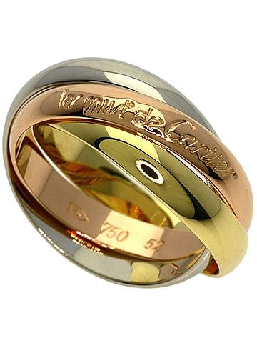 Cartier Cartier Trinity #52 Ring, 18K Yellow Gold/18KWG, Women's, CARTIER (view 1)