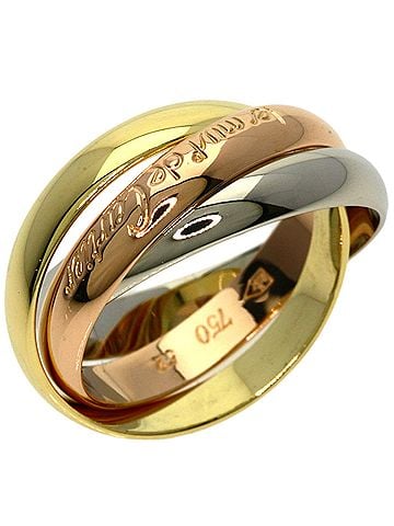 Cartier Cartier Trinity #52 Ring, 18K Yellow Gold/18KWG, Women's, CARTIER (view 2)