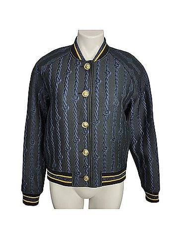 3.1 Phillip Lim Brocade Cable Print Varsity Bomber Jacket (view 2)