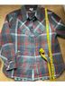 CAbi Plaid Gray Red White Button-Down Shirt Size L - photo 6