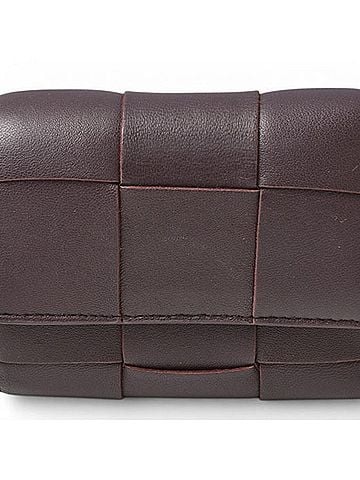 Bottega Veneta Bottega Veneta Bi-fold Wallet, Cassette Compact Leather, Bordeaux, Women's/Men's (view 2)