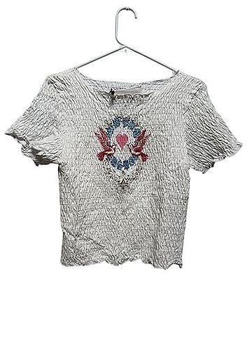 Daydreamer LA Love Birds Scrunchie Crop Top T-Shirt (view 1)
