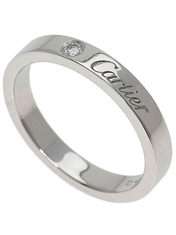 Cartier Cartier C de Diamond Ring #51 Platinum PT950 Women's CARTIER (view 1)