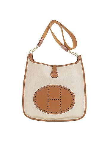 Hermès Hermès Evelyne 1 GM Gold Toile H Shoulder Bag with Hardware, Women's HERMES (view 1)