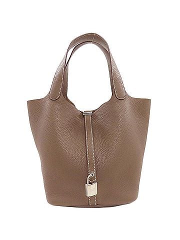 Hermès Hermès Picotin Lock MM Etoupe Handbag with Silver Hardware, Taurillon, Women's, HERMES (view 1)