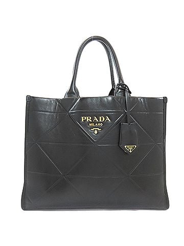Prada Prada Symbol Topstitched Calfskin Handbag for Women (view 1)