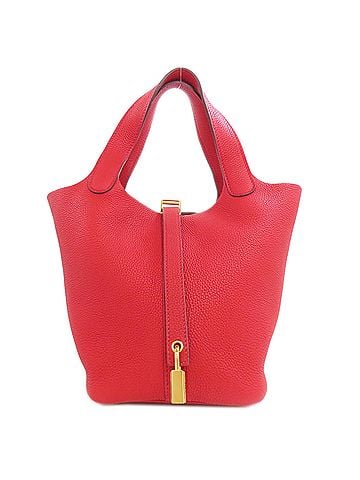 Hermès Hermes Picotin Lock PM Vermilion Gold Hardware Handbag Taurillon Leather Women's HERMES (view 1)