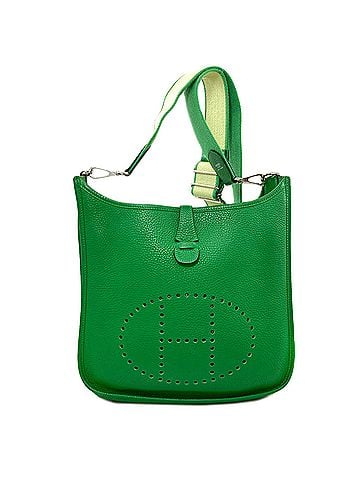 Hermès Hermes Evelyne 3 PM Shoulder Bag with Silver Hardware, Taurillon Clemence Leather, Women's (view 1)