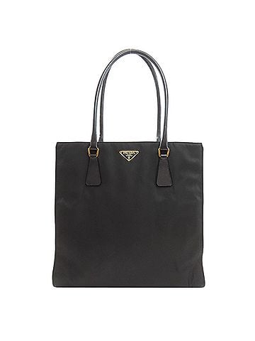 Prada Prada logo hardware tote bag, nylon, women's. PRADA (view 1)
