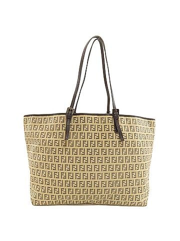 Fendi Fendi Zucca Pattern Tote Bag, Canvas/Leather, Women's FENDI (view 2)
