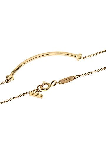 Tiffany & Co. Tiffany &amp; Co. T Smile Small Necklace, 18K Pink Gold, Women's. (view 2)
