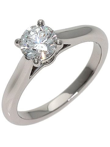 Cartier Cartier Solitaire 1P Diamond Ring #46 Platinum PT950 Women's CARTIER (view 2)