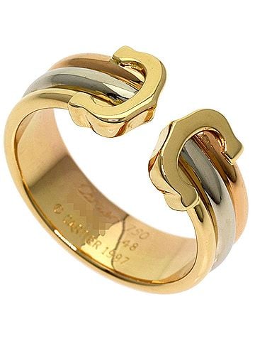 Cartier Cartier 2C SM #48 Ring - 18K Yellow Gold/18K Pink White Gold Women's CARTIER (view 1)
