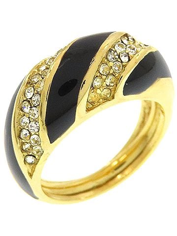 Christian Dior Christian Dior Rhinestone Ring - Metal Women's (view 2)