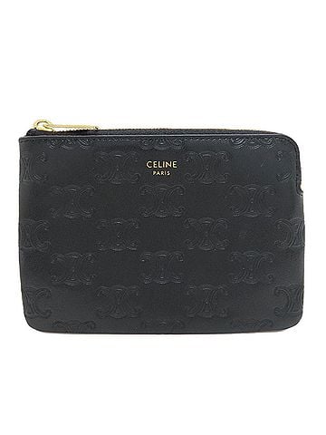 Céline Celine Triomphe Coin Case, Leather, Women's (view 1)