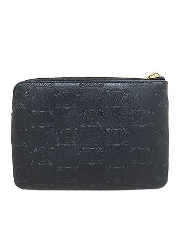 Céline Celine Triomphe Coin Case, Leather, Women's (view 2)