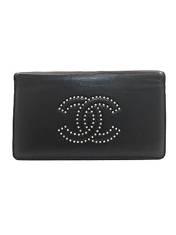 Chanel Chanel Coco Mark Stud Silver Hardware Long Leather Wallet for Women CHANEL (view 1)