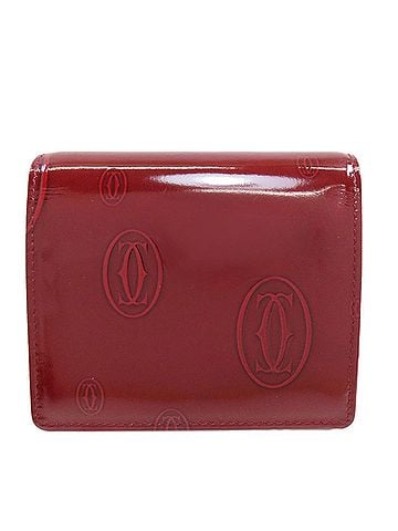 Cartier Cartier Happy Birthday Tri-fold Wallet, Patent Leather, Women's, CARTIER (view 1)