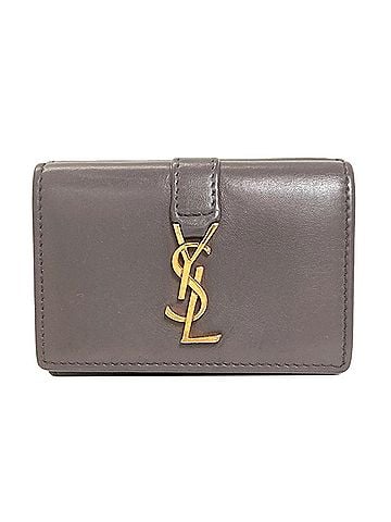 Yves Saint Laurent Yves Saint Laurent Cassandra Compact Wallet Tri-fold Calfskin Women's YVES SAINT LAURENT (view 1)