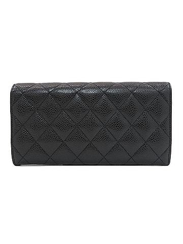 Chanel Chanel Matelassé Coco Mark Gold Hardware Long Wallet Grained Calfskin Women's CHANEL (view 2)