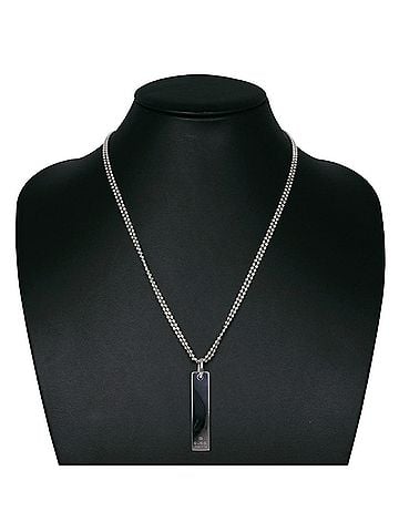 Gucci Gucci Bar Necklace, Ball Chain, Sterling Silver 925, Approx. 23.4g, Unisex (view 2)