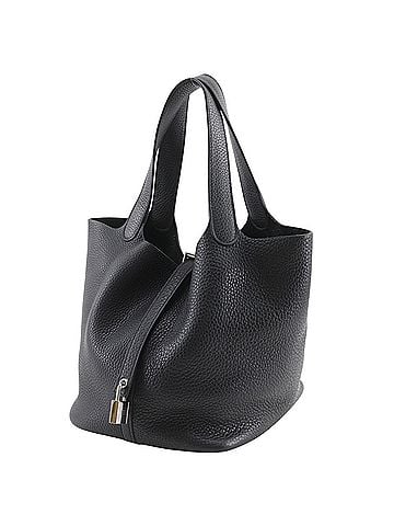 Hermès Hermes Picotin Lock 22 MM Handbag, Taurillon Clemence Leather, 2015 Model, Black/Silver Hardware, T A5 Size, Belt Buckle, Women's. (view 2)