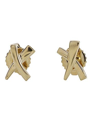 Tiffany & Co. Tiffany &amp; Co. Kiss Earrings by Paloma Picasso, 18K Yellow Gold, Approx. 1.7g, Women's. (view 1)