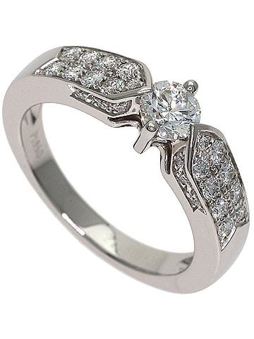 Chaumet Chaumet Plume de Diamond Ring, Platinum PT950, Women's. (view 1)