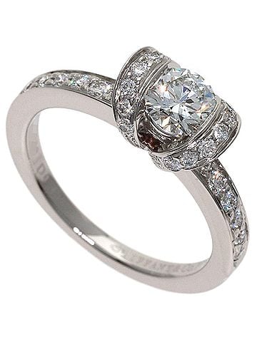 Tiffany & Co. Tiffany &amp; Co. Ribbon Diamond Ring, Platinum PT950, Women's Ring. (view 1)