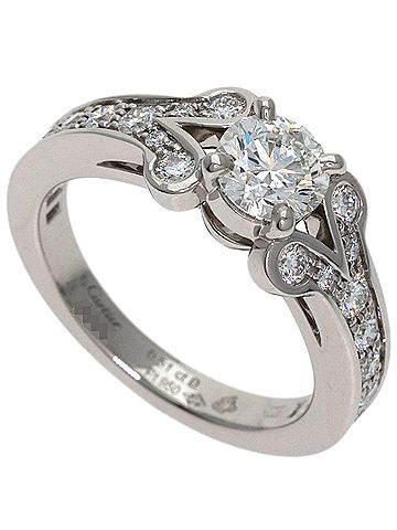 Cartier Cartier Ballerina Diamond Ring #46, Platinum PT950, Women's, CARTIER (view 1)