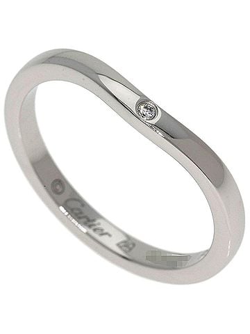 Cartier Cartier Ballerina Wedding 3-Diamond Ring, Platinum PT950, Women's. (view 1)