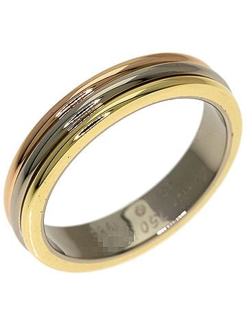 Cartier Cartier Three-Color Ring #48, 18K Yellow Gold/18K White Pink Gold, Women's. (view 2)