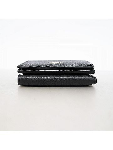 Fendi Fendi Tri-fold Wallet Selleria Leather Black Women's (view 2)