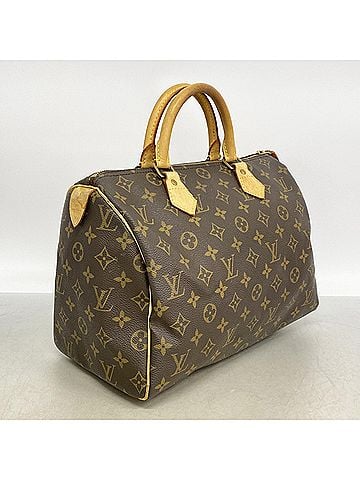 Louis Vuitton Louis Vuitton Monogram Speedy 30 Handbag M41108 Brown Women's (view 2)