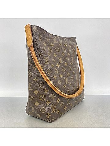 Louis Vuitton Louis Vuitton Monogram Looping GM Shoulder Bag M51145 Brown Women's (view 2)