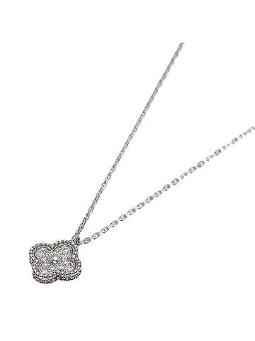 Van Cleef & Arpels Van Cleef &amp; Arpels Sweet Alhambra Diamond Necklace, 18K White Gold, Women's (view 1)