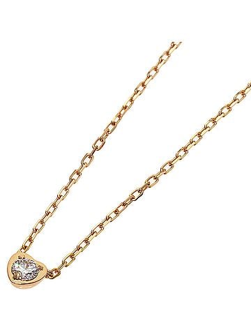 Cartier Cartier Diamants Légers Heart Diamond Necklace 18K Pink Gold Women's CARTIER (view 1)