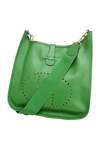 Hermès Hermes Evelyne 1GM Shoulder Bag, Courchevel Leather, Bamboo, with "Z" stamp, Women's, P3332851 (view 1)
