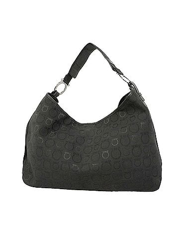 Salvatore Ferragamo Salvatore Ferragamo Shoulder Bag, Gancini Canvas, Black, Women's, P3330747 (view 1)