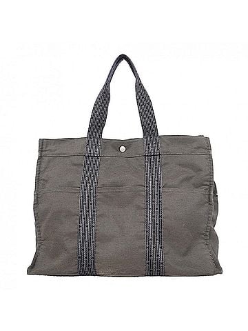Hermès Hermes Herline GM Canvas Tote Bag, Gray, Men's/Women's, P3314731 (view 1)