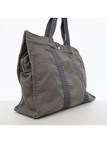 Hermès Hermes Herline GM Canvas Tote Bag, Gray, Men's/Women's, P3314731 (view 2)