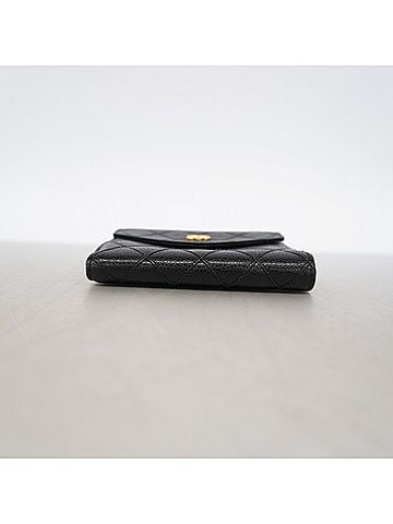 Chanel Chanel Bicolore Caviar Leather Wallet, Black, Women's, P3309675 (view 2)