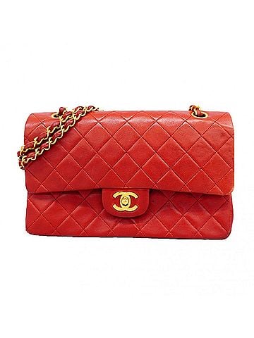 Chanel Chanel Matelassé Shoulder Bag, Double Flap, Chain, Lambskin, Red, Women's, P3302560 (view 1)