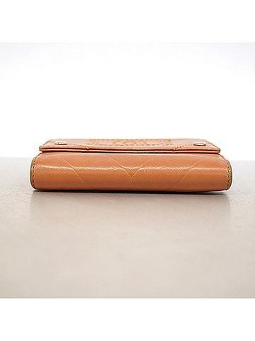 Chanel Chanel V-stitch lambskin wallet, brown, women's, P3291319 (view 2)
