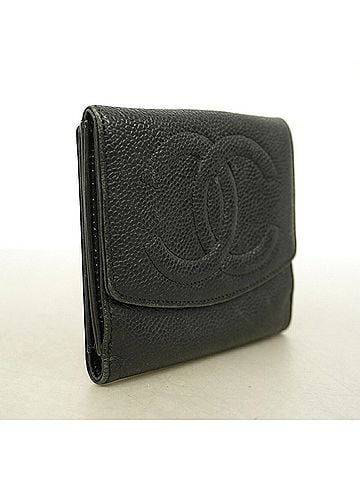 Chanel Chanel wallet, caviar leather, black, women's, P3291311 (view 2)