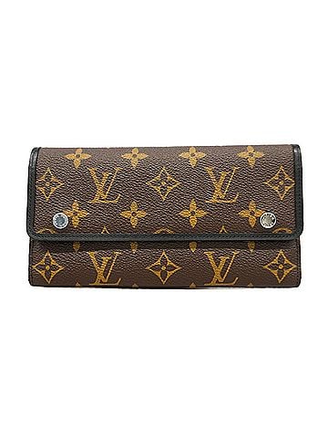 Louis Vuitton Louis Vuitton Tri-fold Wallet Monogram Macassar Portefeuille Long M60168 Brown Black Men's P3291252 (view 1)